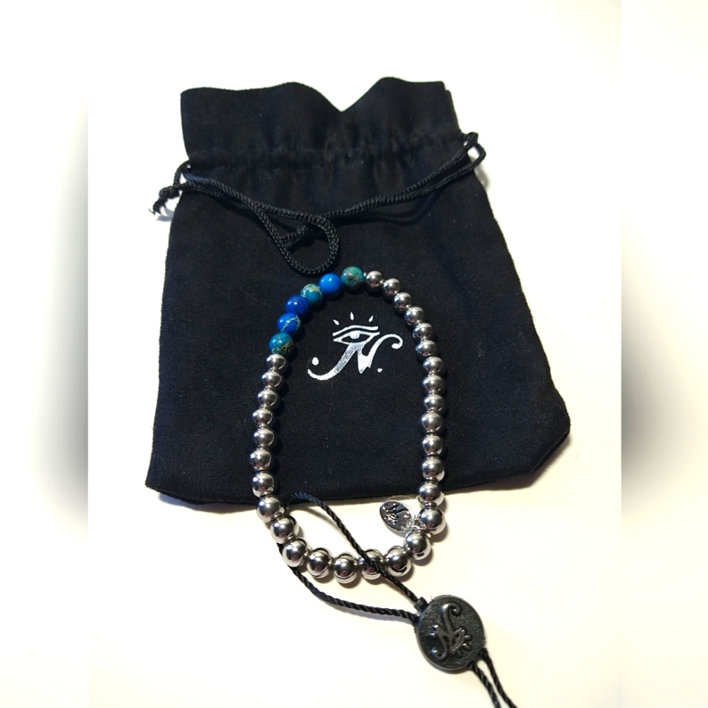 Nogu~Jubilant Dark Blue Emperor Stone Expression Bracelet